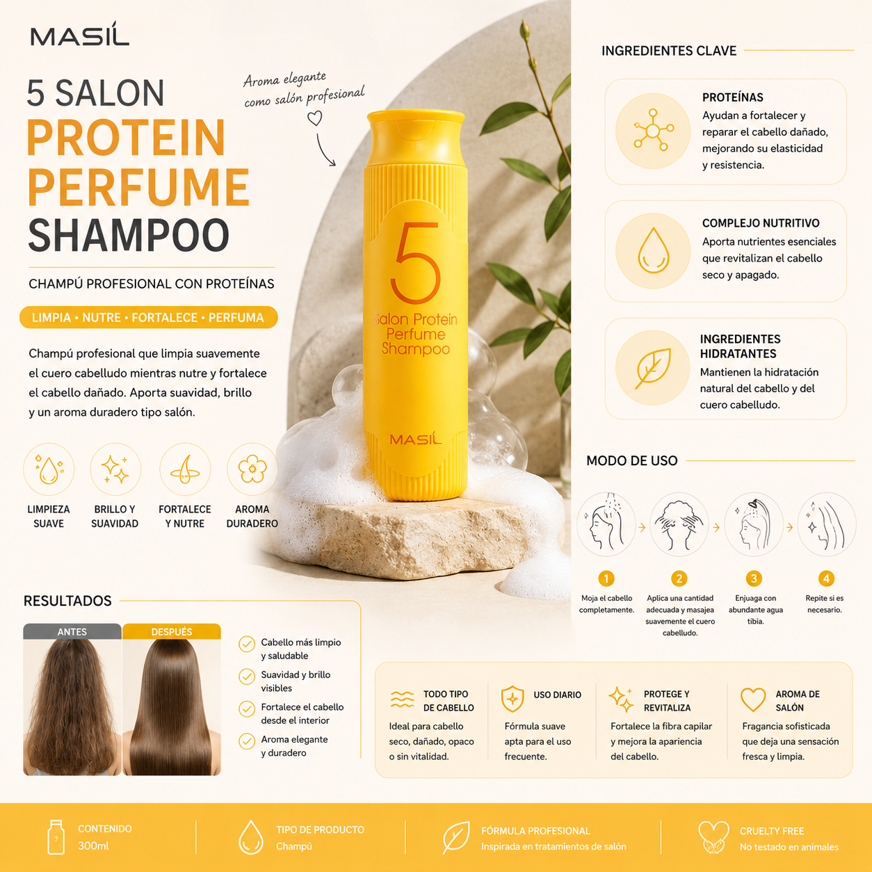 Masil - 5 Salon Protein Perfume Shampoo, 300ml