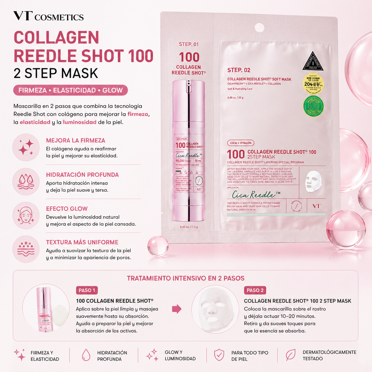 VT Cosmetics - Collagen Reedle Shot 100 2 Step Mask 26.5g