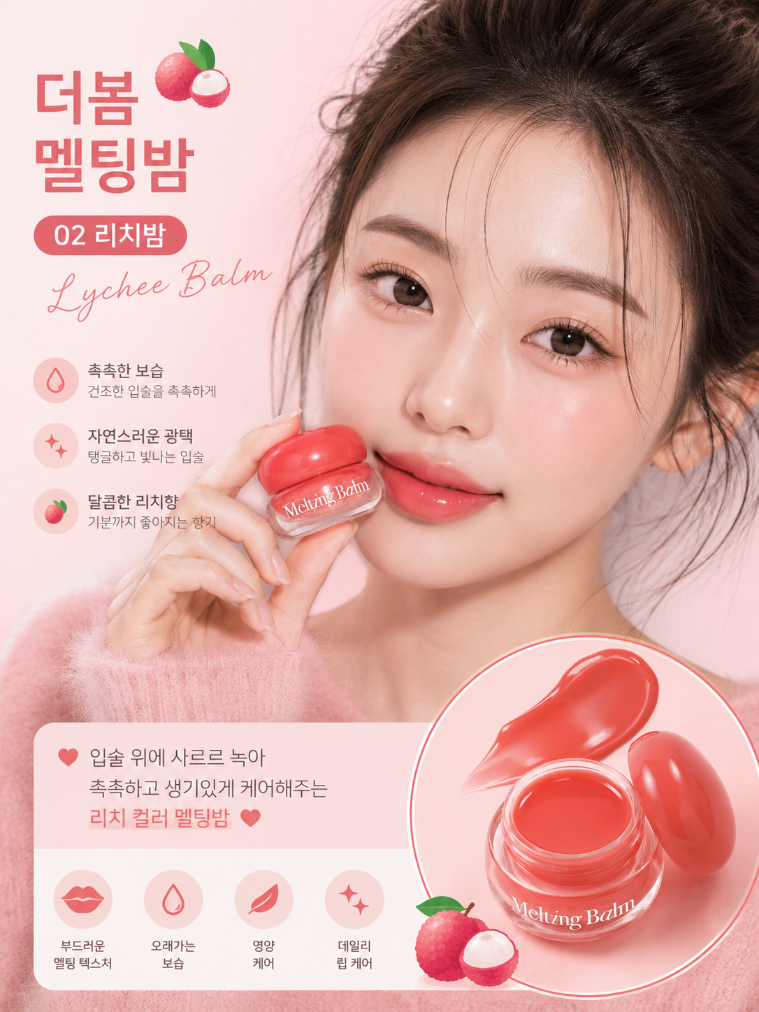 [02 Lychee Balm] thebom Melting Balm