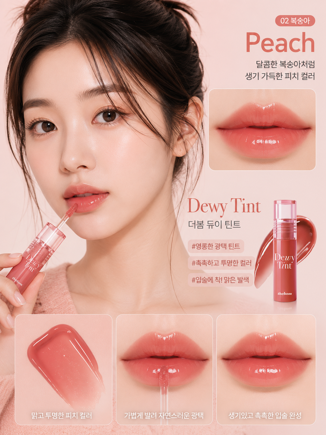 [02 Peach] thebom Dewy Tint