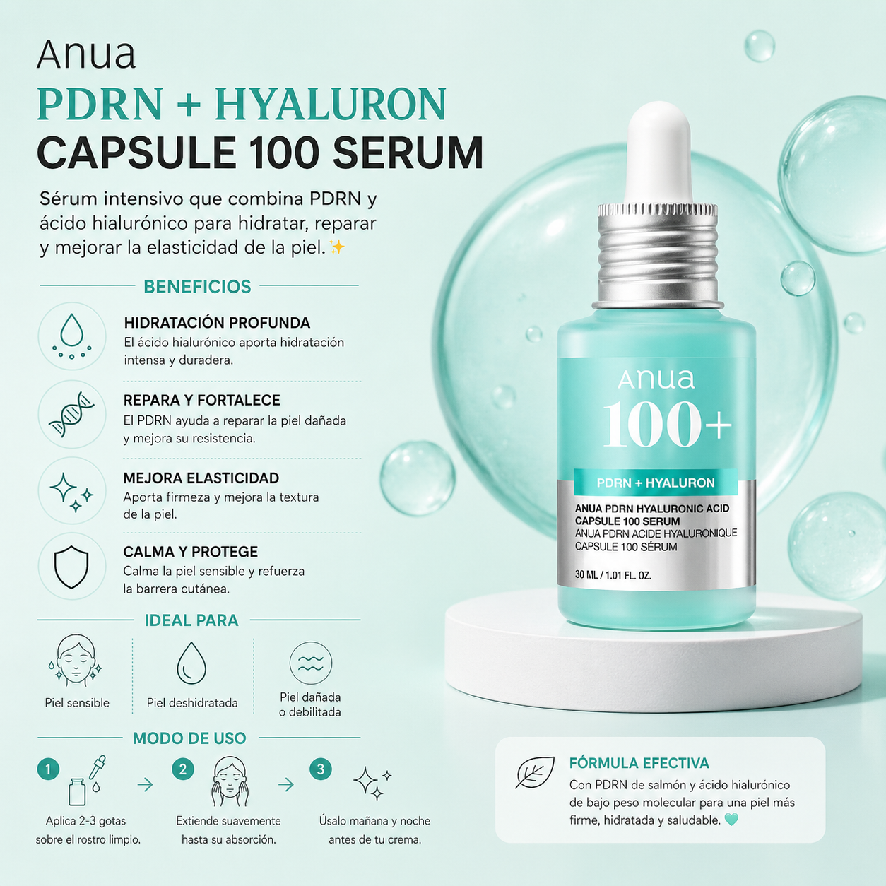 Anua Hyaluronic Acid 100+ Serum hidratante