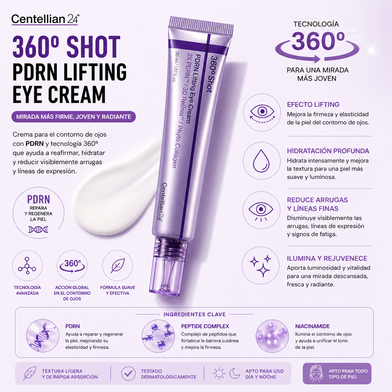 Centellian24 - 360º Shot PDRN Lifting Eye Cream, 30ml