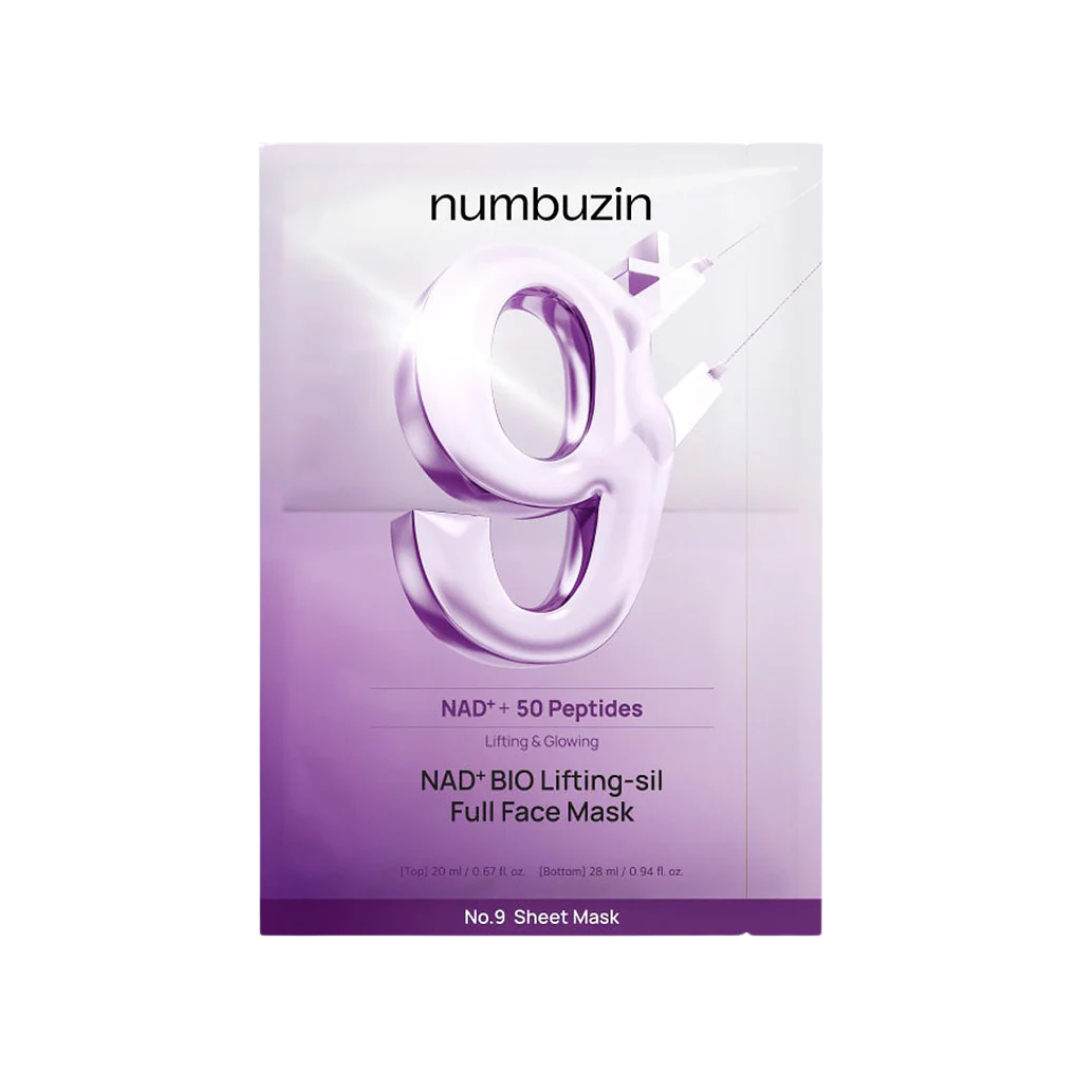Numbuzin - No.9 NAD+ Bio Lifting-sil Full Face Mask 28ml, 1 unidad